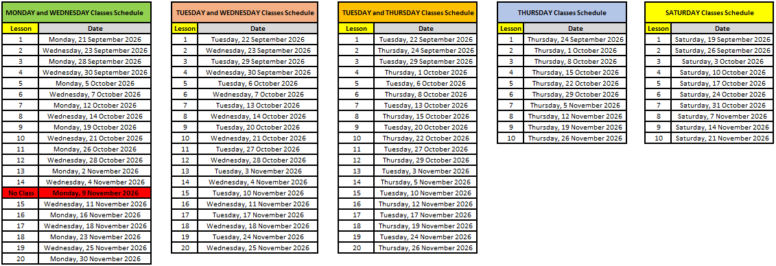 Complete Schedule