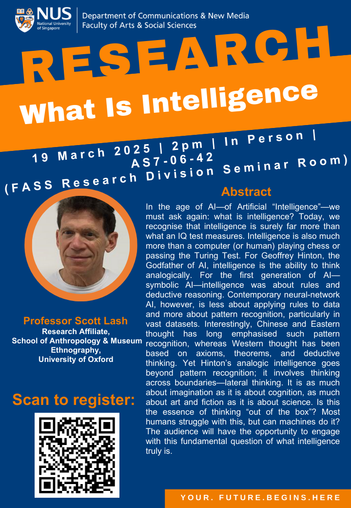 Poster_Prof Scott Lash_19 Mar 2025