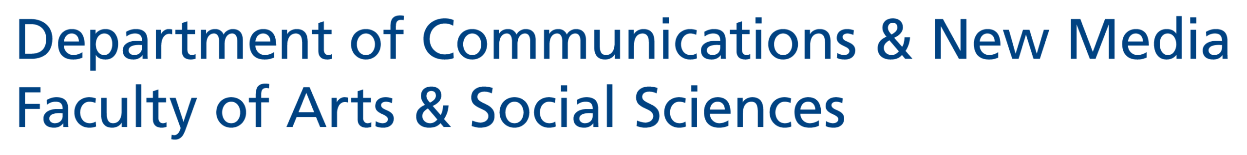 Department of Communications and New Media