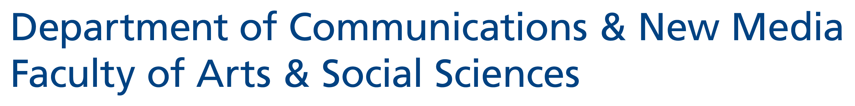 Department of Communications and New Media