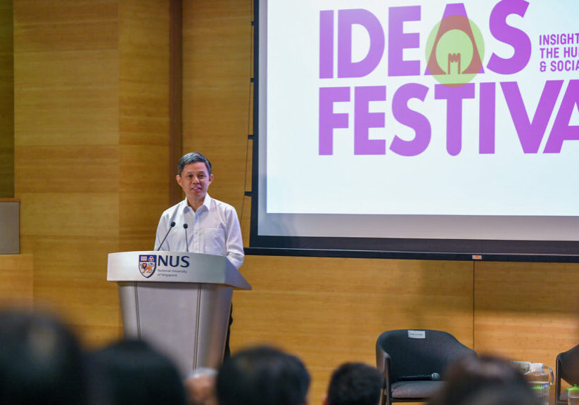 Guest of Honour, Minister for Education, Mr Chan Chun Sing, delivered a speech at the Ideas Festival. / Photo credit: Ray Photography