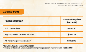 Course Fee - Agile Team Management for the 21st Century Social Worker (May 2024)
