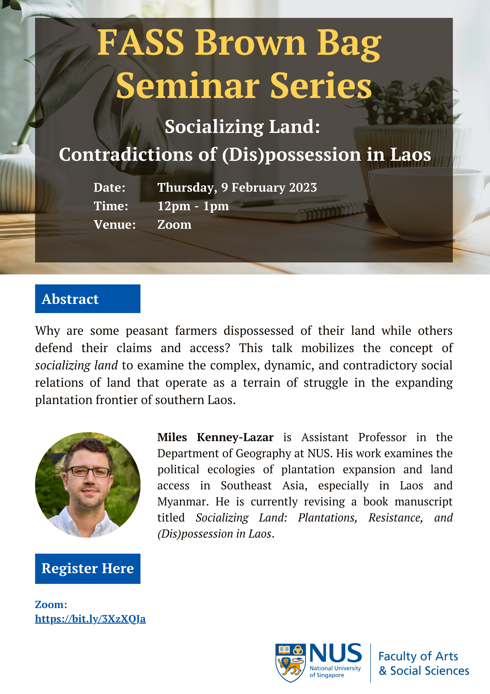 [Zoom] Socializing Land Contradictions of (Dis)possession in Laos