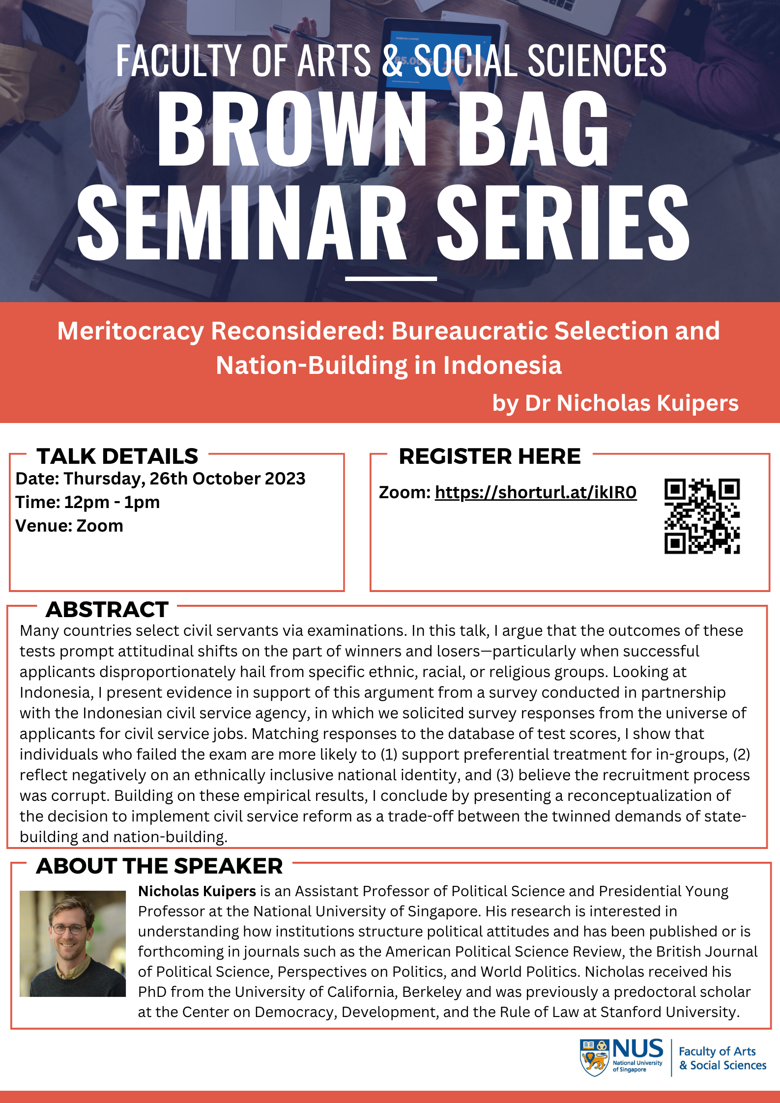 [Zoom] Brown bag seminar_ Dr Nicholas Kuipers