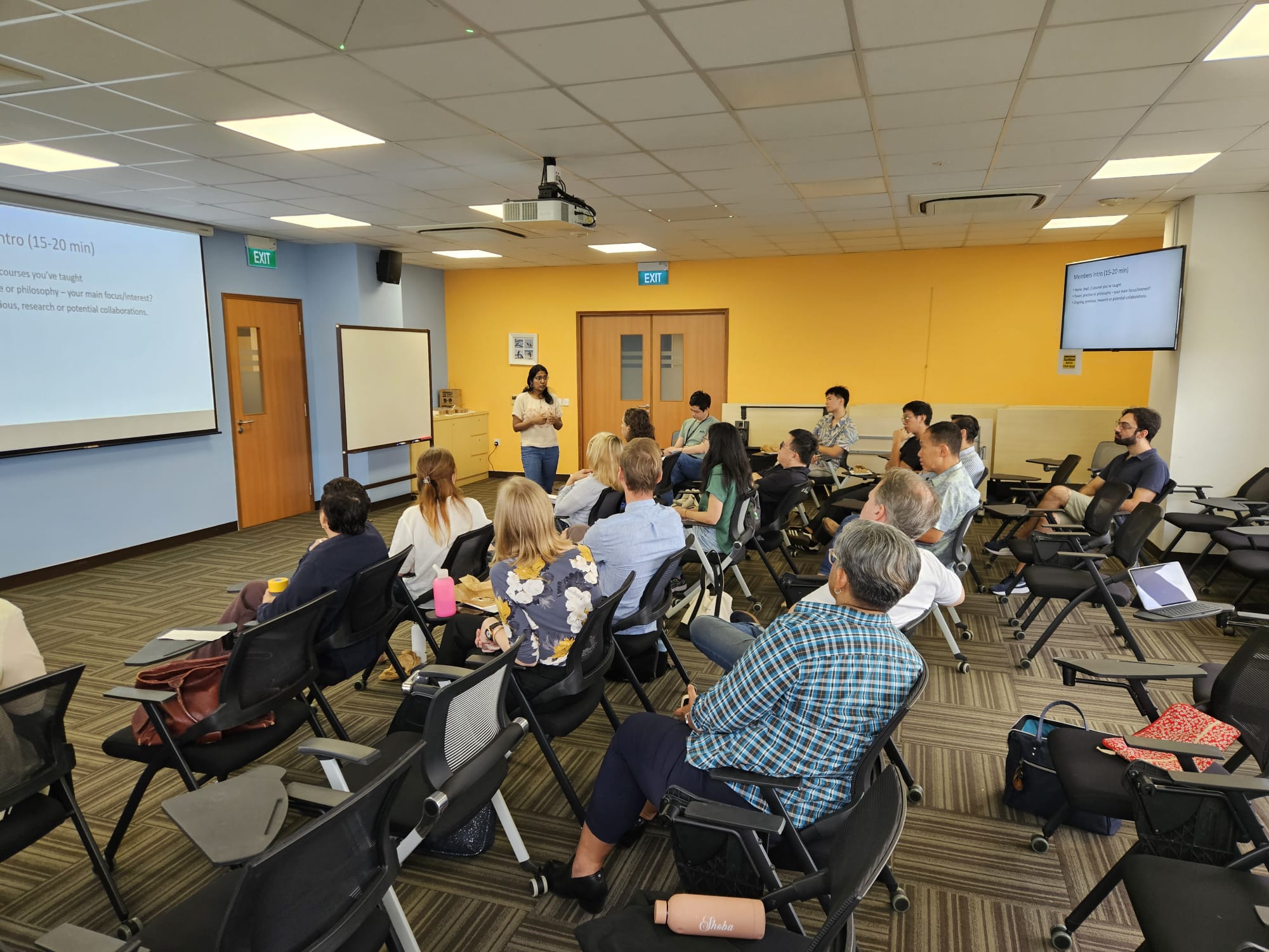 Dr Menusha De Silva sharing about herself, photo courtesy of A/P Robin Loon