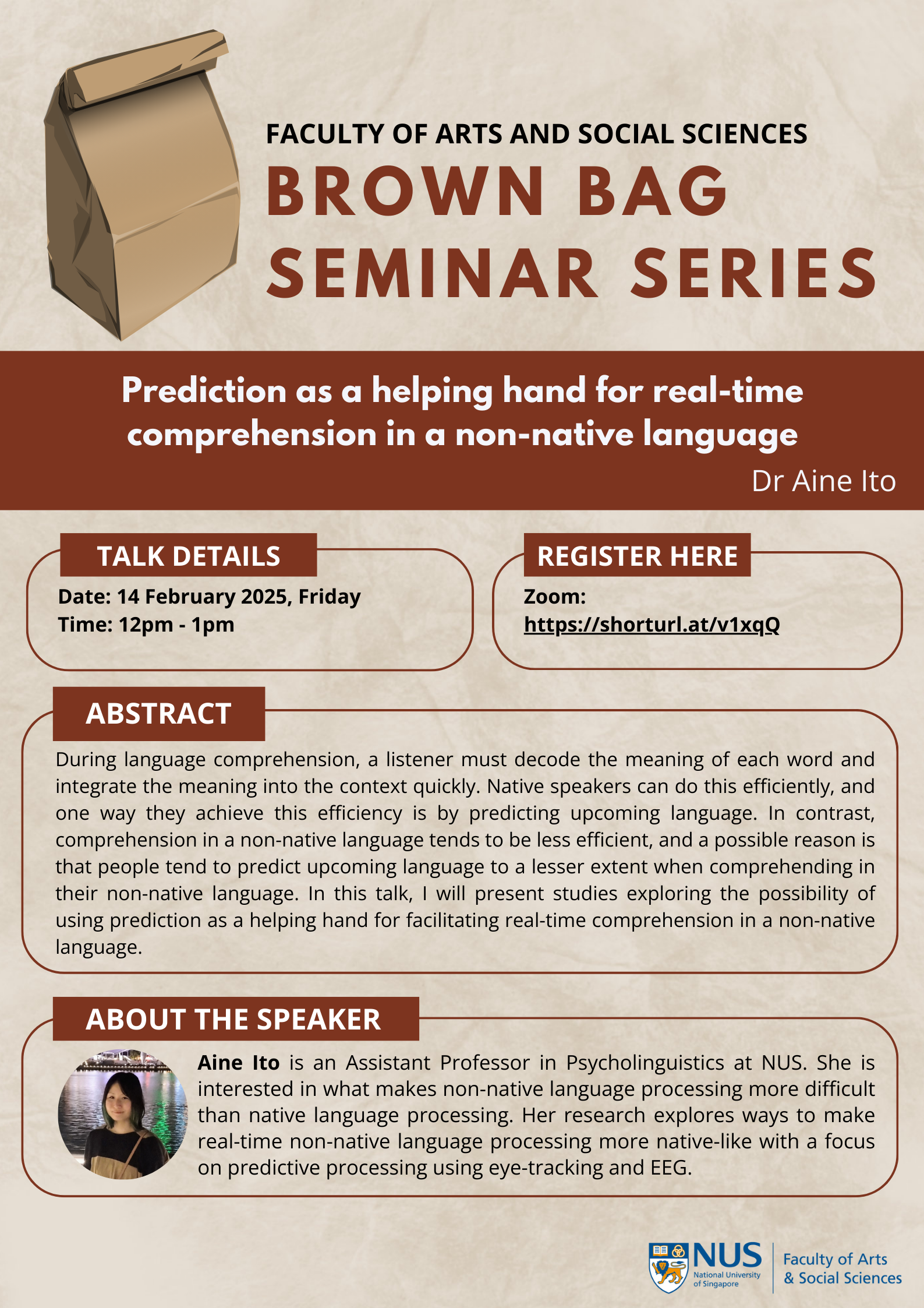(Zoom) Dr Aine Ito Brown Bag AY2425
