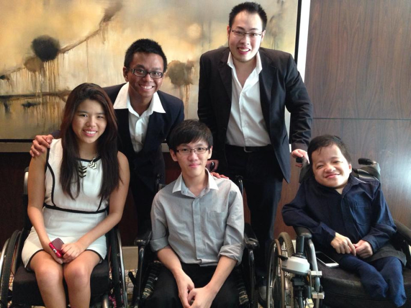 <b><i>Hua Han (front row, centre), recipient of the APB Foundation Scholarship, shares a moment of camaraderie with fellow scholars.</b></i>