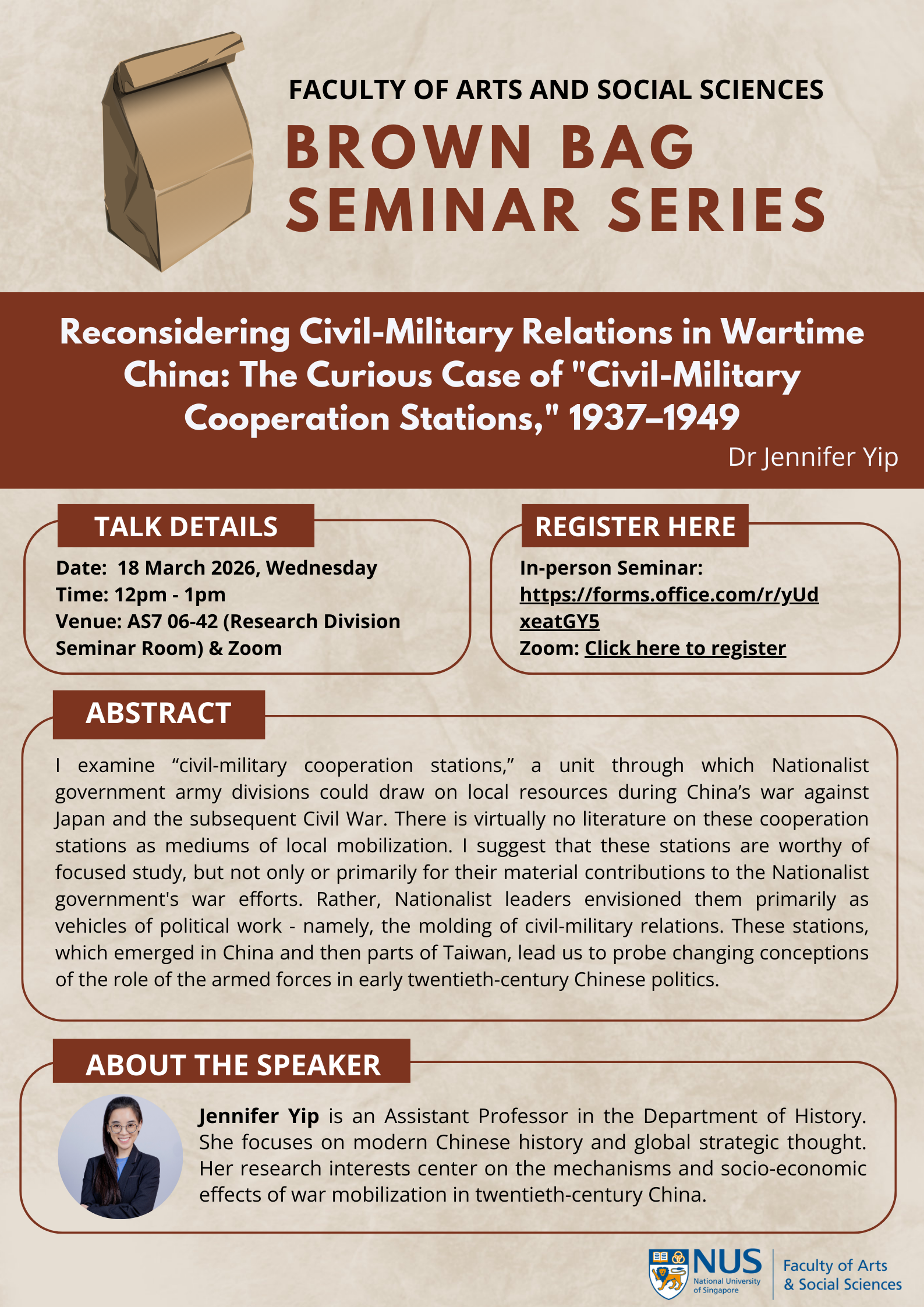 18 Mar 26_Dr Jennifer Yip_Brown Bag Poster